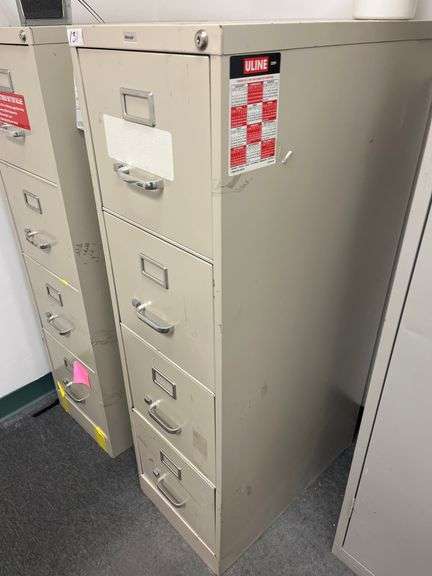 Hirsh brand 4-drawer vertical file cabinet,