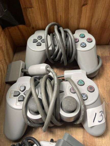Vintage Sony PlayStation 1 DualShock controllers