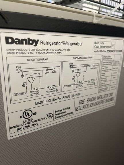 Danby Stainless steel apartment sized refrigerator 44"H model DCRD042C1BSSDB.
