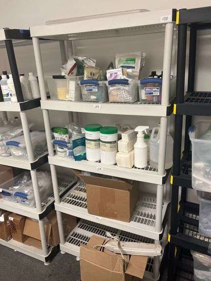 5-tier plastic storage shelving unit