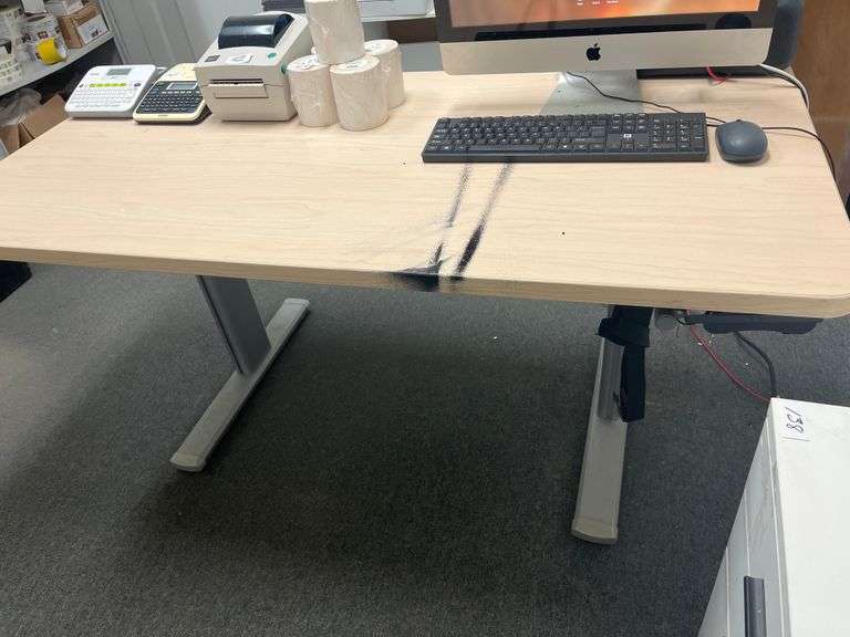 Electric height adjustable standing desk 58" x 29" x 34"