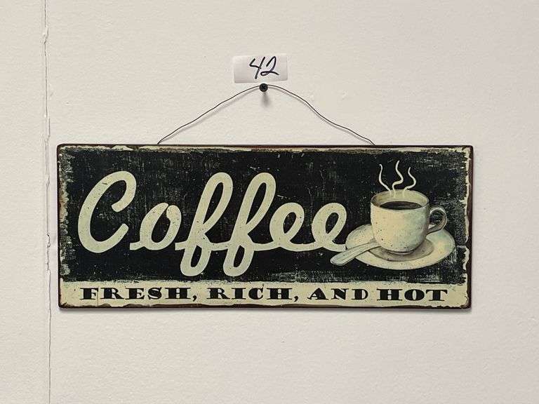 Vintage-style metal sign, approx 4" x 11"