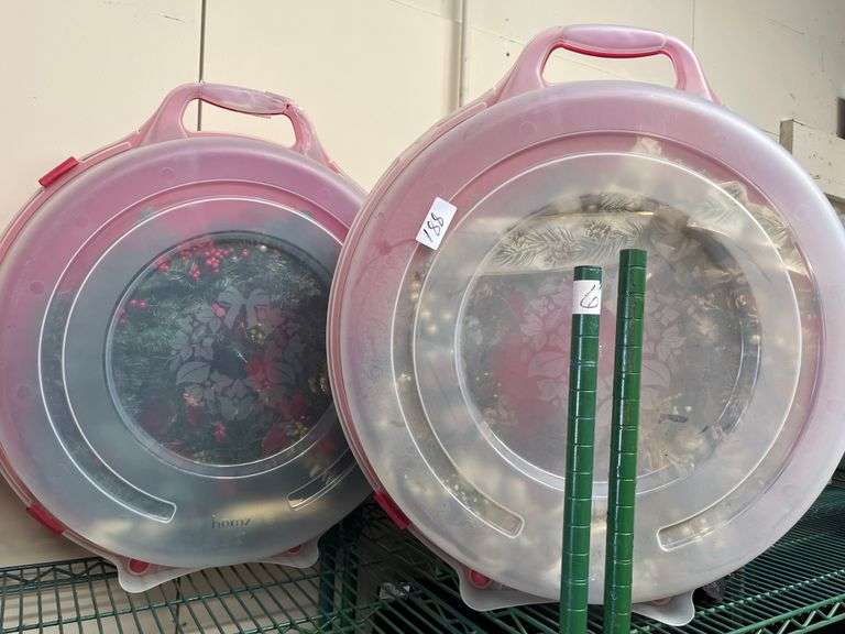 24-inch holiday wreath storage containers