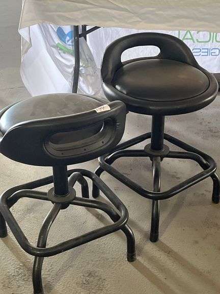 Adjustable leather stools