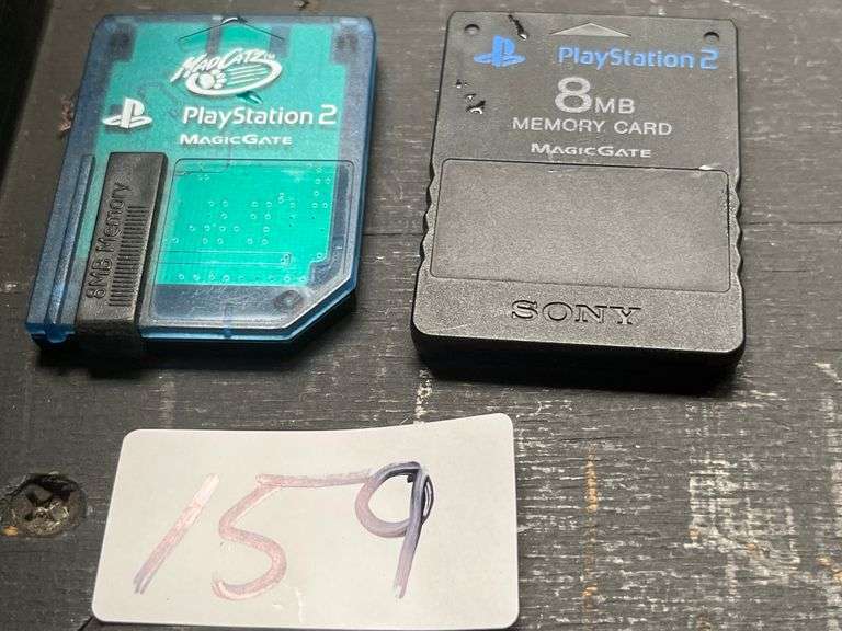 PS2 memory cards incld.  Mad Catz 8MB Memory Card for the PlayStation 2