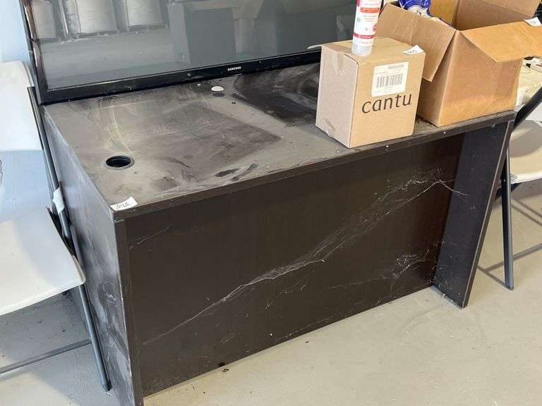 Wooden reception desk