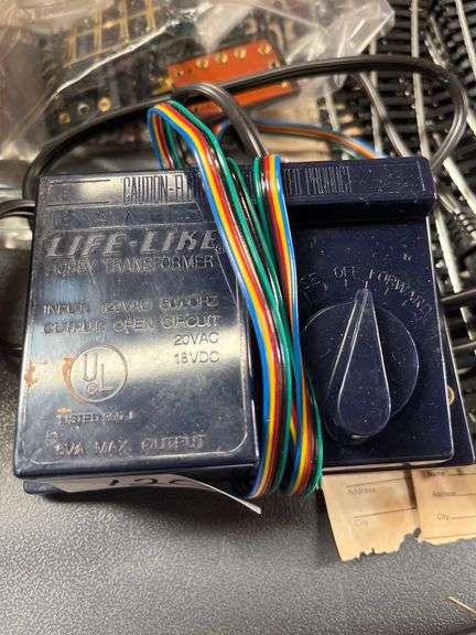 Vintage Life-Like HO scale model train set featuring nickel-silver track and a hobby transformer.