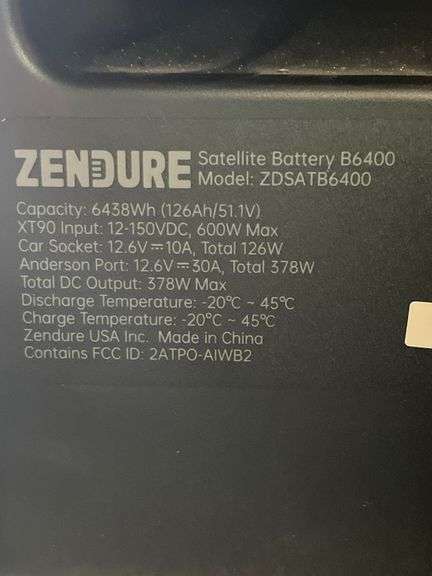 Zendure Satellite Battery for the SuperBase V6400 generator.