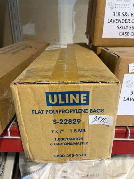Uline S-22829 Flat Polypropylene Bags
