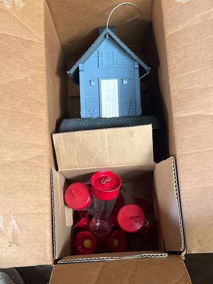 Lot of bird house and feeders