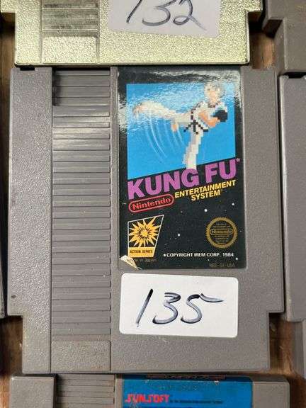 authentic Nintendo Entertainment System (NES) cartridge for the game Kung Fu.