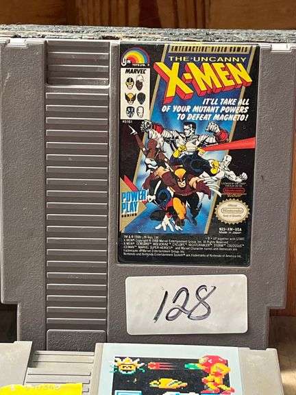authentic The Uncanny X-Men game cartridge for the Nintendo Entertainment System (NES), released in 1989