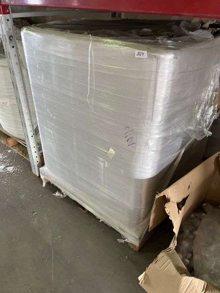 Pallet of large industrial rolls of stretch wrap