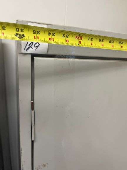 Sandusky two-door steel storage cabinet 36" wide