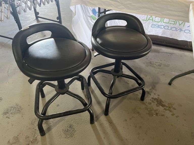 Adjustable leather stools