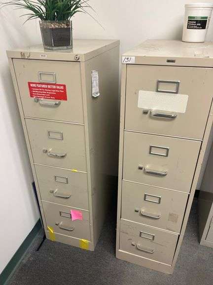 Hirsh brand 4-drawer vertical file cabinet,