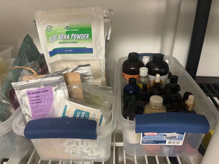 Skincare incld. MYOC cosmetic grade aloe vera powder, Bare Boutique OatSoak oatmeal bath, and  99% Allantoin Powder
