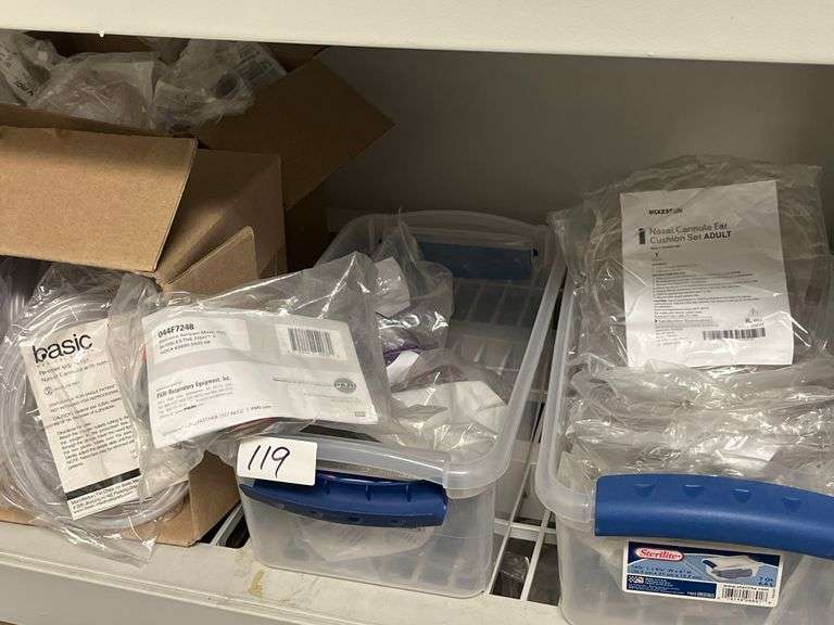Shelf lot containing Basic nasal cannula, McKesson brand Nasal Cannula Ear Cushion