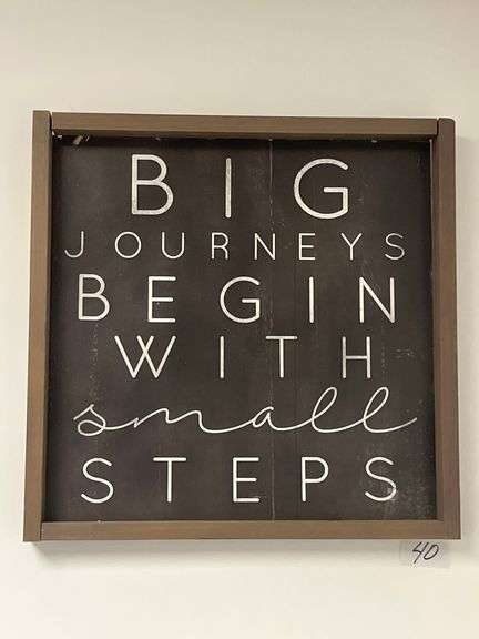Inspirational farmhouse-style wooden sign