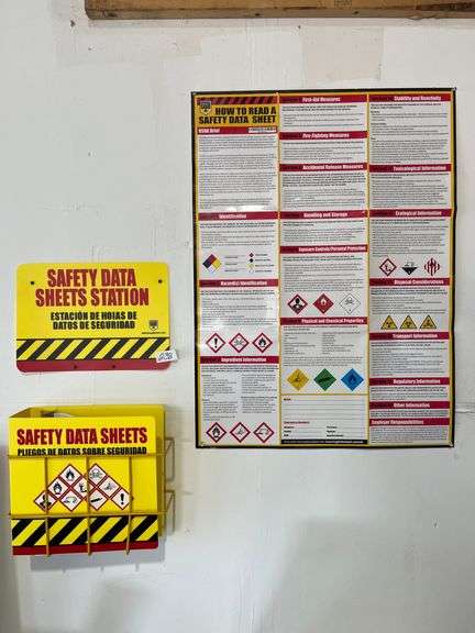 Hazardous safety sign and sheet station