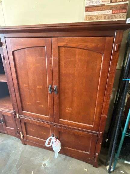 Solid wood entertainment armoire Retails $1500+