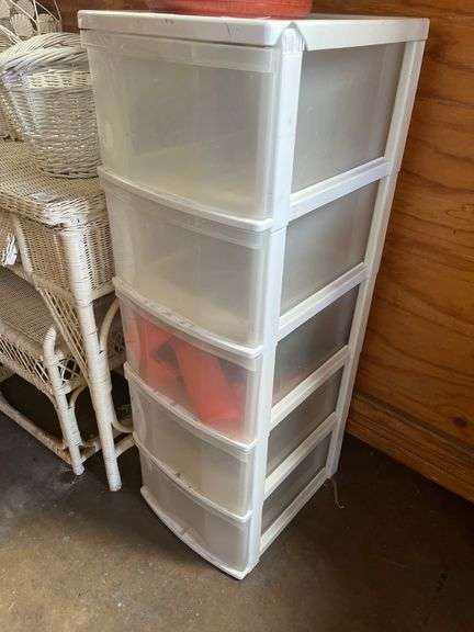 Homz plastic 5-drawer storage cart
