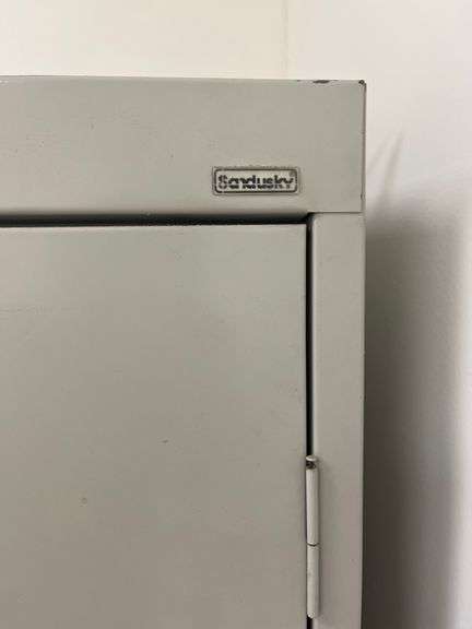 Sandusky two-door steel storage cabinet 36" wide