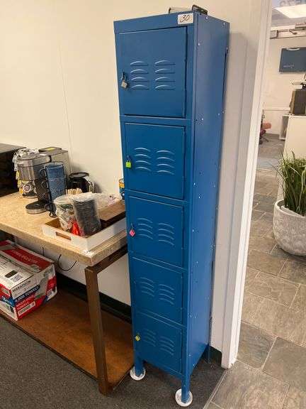 Metal Locker is a six-tier, one-wide storage, 12" x 78"
