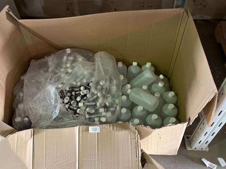 Lot of refillable bottles, Skin story lip balm