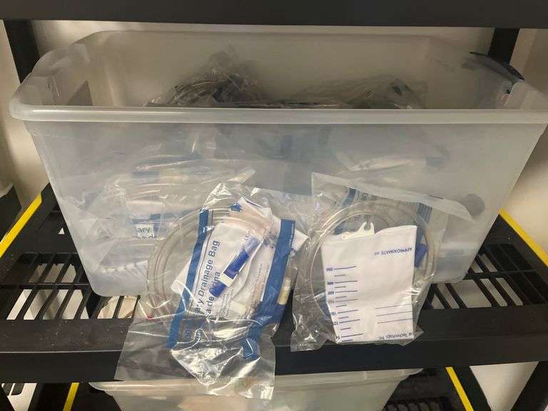 Medline urinary drainage bags, 2000 mL w/ the necessary tubing.