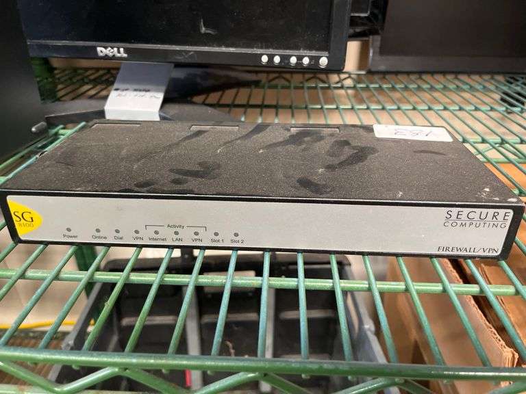 Secure Computing SG8100 Firewall/VPN appliance, which features 8 ports and 2 expansion slots.