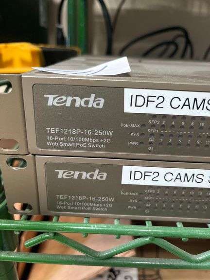 Tenda TEF1218P-16-250W 16-port PoE switches.