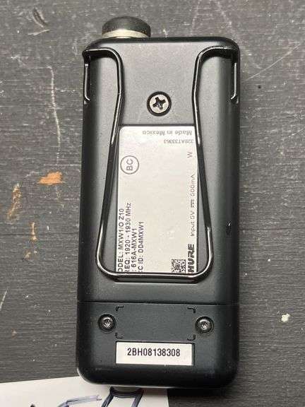 Shure MXW1 Hybrid Bodypack Transmitter, a wireless microphone unit used in conference systems. model MXW1.