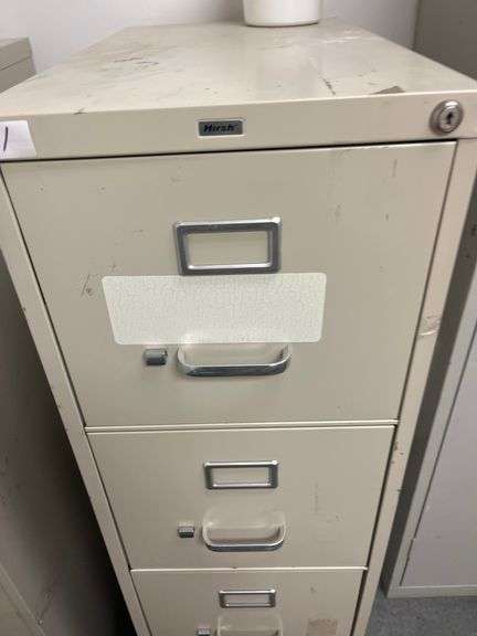 Hirsh brand 4-drawer vertical file cabinet,