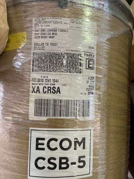 Brown fiber drums filled w/