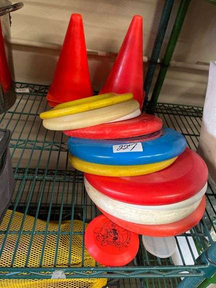 Assortment of frisbees