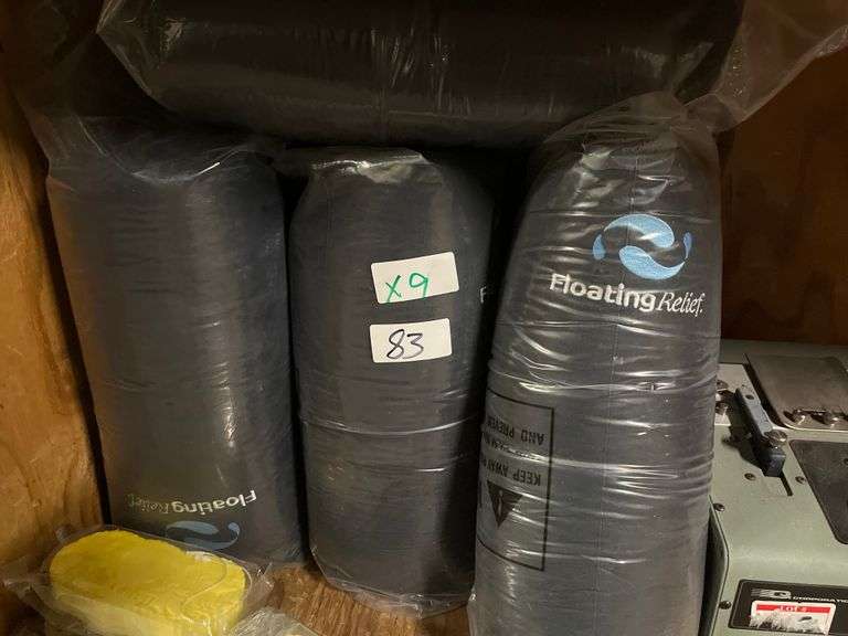 Floating Relief heavy-duty inflatable boat fenders for docking protection.