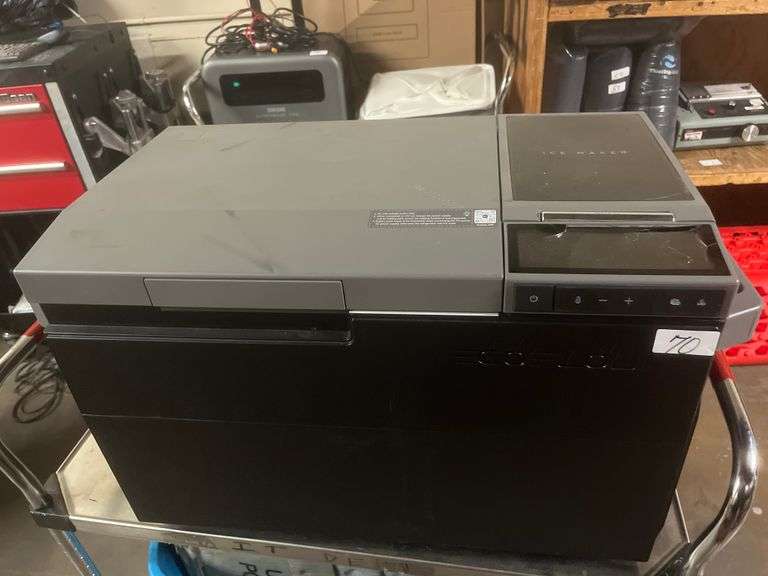 EcoFlow GLACIER Portable Refrigerator with a digital ice maker control panel model EFBX100