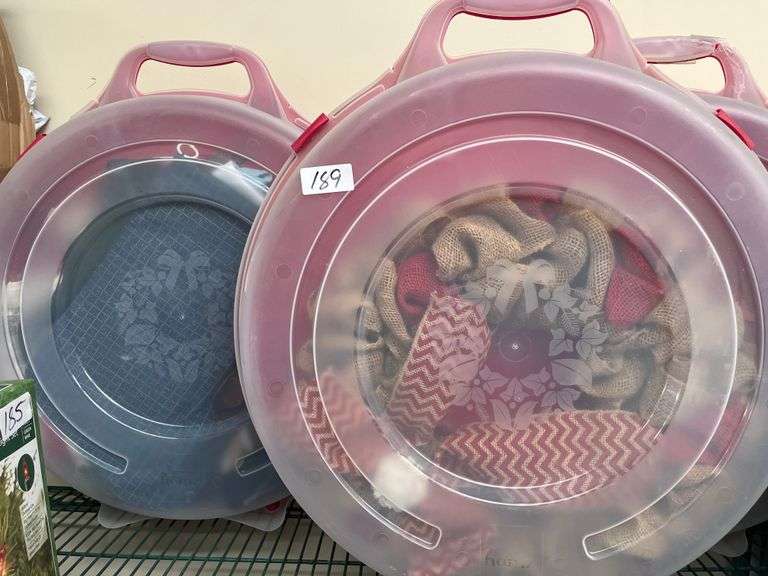 24-inch holiday wreath storage containers