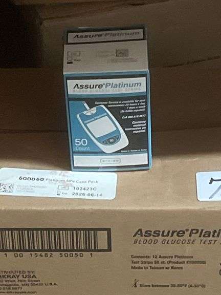 Assure Platinum Blood Glucose Test Strips 6 cases 6 per case