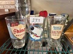 Souvenir cups incld. Shiners Helles, Samuel Adams Boston, etc