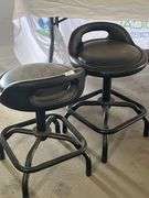 Adjustable leather stools
