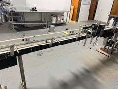 Industrial conveyor bottle labeling machine w/ Minarik Motor Master 20000 Series speed controller retails $2k