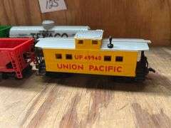 lot includes HO Scale models incld. the Delaware & Hudson hopper car and a Union Pacific caboose.