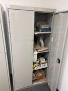Sandusky two-door steel storage cabinet 36" wide