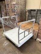 1 TON CAPACITY HEAVY DUTY LIGHT WEIGHT PLATFORM CART W/ SOLID PNEUMATIC TIRES