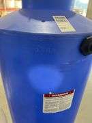 260-gallon blue emergency water storage tank