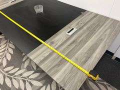 Conference table with cable management grommets approx. 8' x 47"