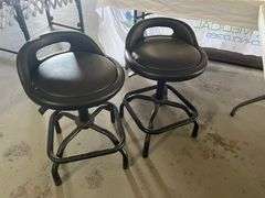 Adjustable leather stools