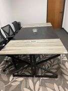 Conference table with cable management grommets approx. 8' x 47"